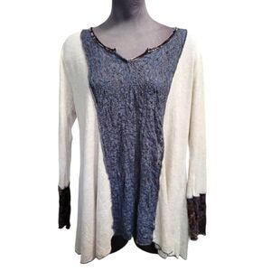 EC MARIGOLD LA LONG SLEEVE BOHO TUNIC SZ.S